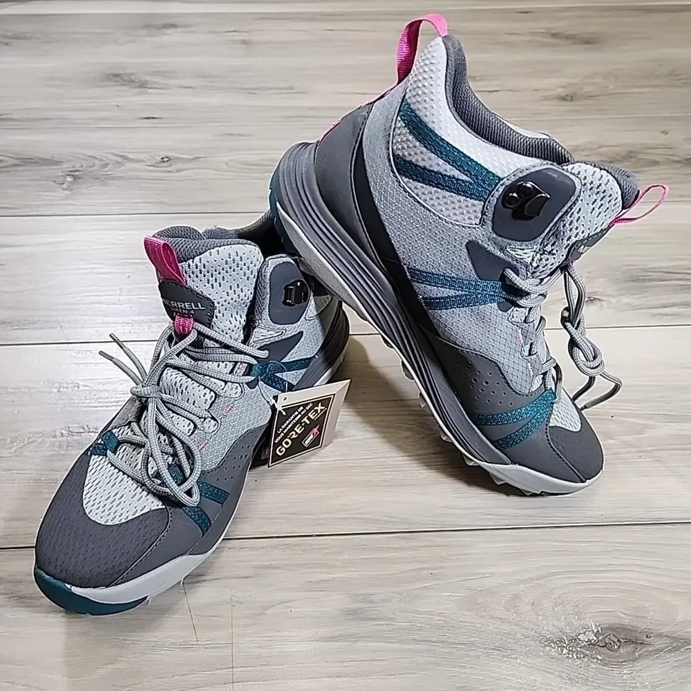 Merrell Hiking Boots Women's 11 Gray Siren 4 Mid Goretex New